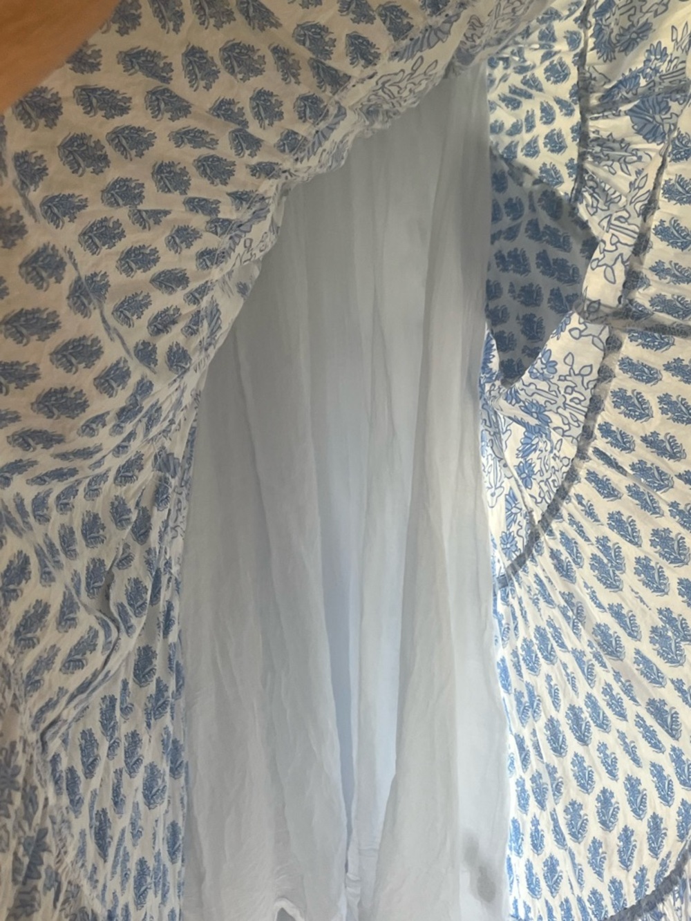 Calypso St. Barth Blue and White Floral Tiered Fully Lined Maxi Dress NWOT - Picture 5 of 11